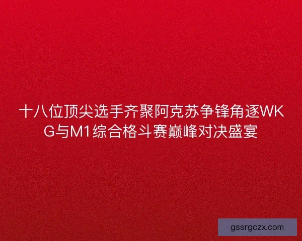 十八位顶尖选手齐聚阿克苏争锋角逐WKG与M1综合格斗赛巅峰对决盛宴